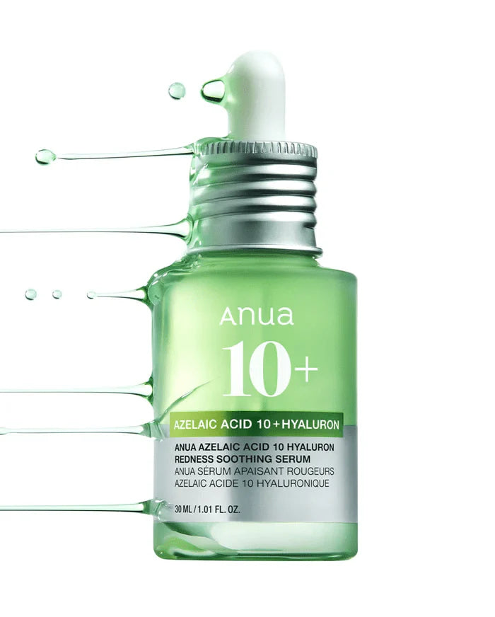 Anua Azelaic Acid 10 Hyaluron Redness Soothing Serum - Facial Serum for Sensitive skin, Hyaluronic Acid, Niacinamide, Spot Care, Natural Color, Vegan, Korean Skincare 30ml