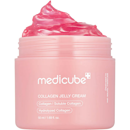 Medicube Collagen Jelly Cream – Niacinamide + Freeze-Dried Hydrolyzed Collagen – Hydrates, Strengthens Skin Barrier & Delivers 24-Hour Radiance & Firmness | Korean Skincare | No Artificial Colour  50ML/100ML