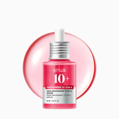 Anua 10% Niacinamide+ 4% Tranexamic Acid Serum, Ceramide, Hyaluronic Acid, Vitamin B12 natural color, for Sensitive skin, Korean Glass Skin, Fragrance-Free 30ml